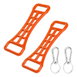 2pcs Ski Boot Buckle Lever, Multi-Purpose Ski Shoes Buckle Tightening Assist Tool Skiing Boot Buckle Extension Aid with 2 Hanging Buckles for Ski Enthusiasts (Red)
