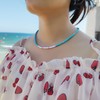 C·QUAN CHI Women Heishi Beach Necklace Beads Statement Necklace Colourful
