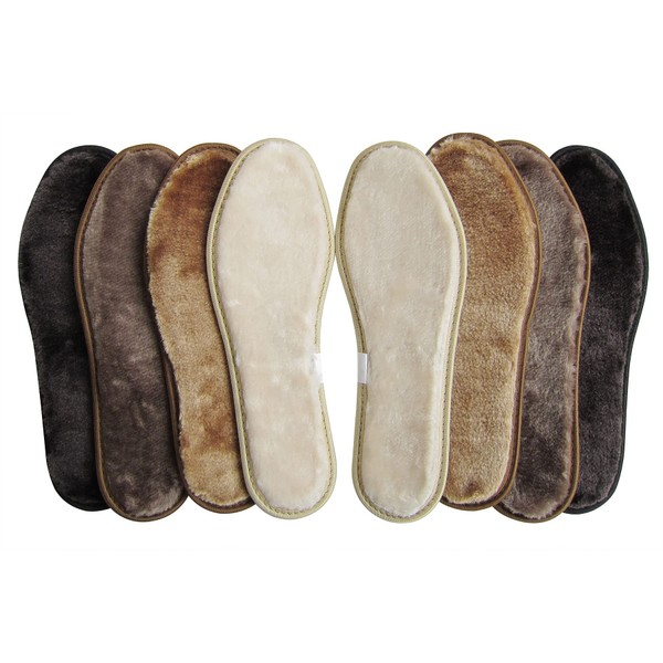 Bellcon 4 Pack Winter Warm Insoles for Men Boots Faux