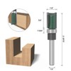 Wolfride 4PCS Straight Router Bit with Bearing, 1/4-Inch Shank Top