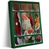 TYPTEK Festive Santa Claus Window Scene Canvas Wall Art Christmas