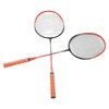 2 Player Badminton Racket Set Ferroalloy Integrated for Beginner Amateur