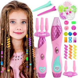 Hair Braiding Machine, Hair Salon Toys for Girls with Braider, Beads, Wig & Accessories, Kids Hair Styling Tool Toy Set, Christmas Birthday Toys Gifts