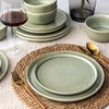 AmorArc Stoneware Dinnerware Sets,Round Reactive Glaze Ceramic Plates and Bowls