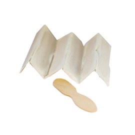 Perfect Stix Wooden Craft Stick/Plain Taster Ice Cream Paddle Spoon, Paper Wrapped, 3" Length (Pack of 100)