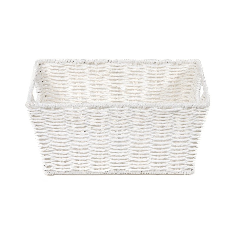 Compactor Etna Flechtkorb, Weiß, 31cmx24cmx14cm