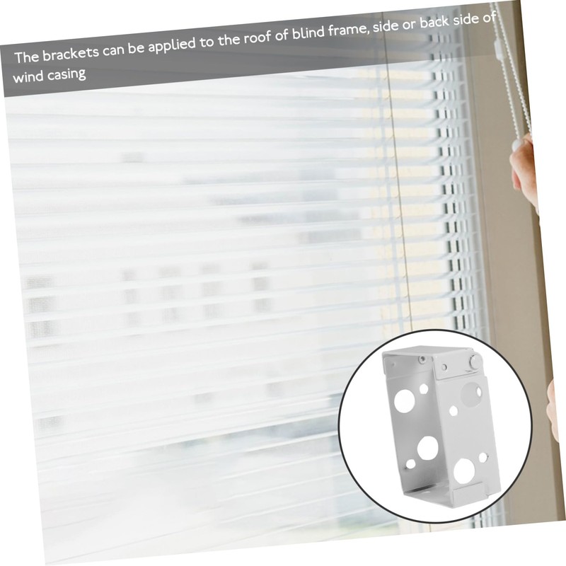 ULTECHNOVO 6Pcs Low Profile Blinds Brackets Window Blinds Headrail Holder
