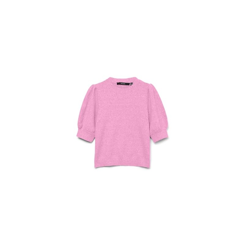 VERO MODA Women's Vmdoffy 2/4 O-Neck Pullover Ga Noos, Bonbon,