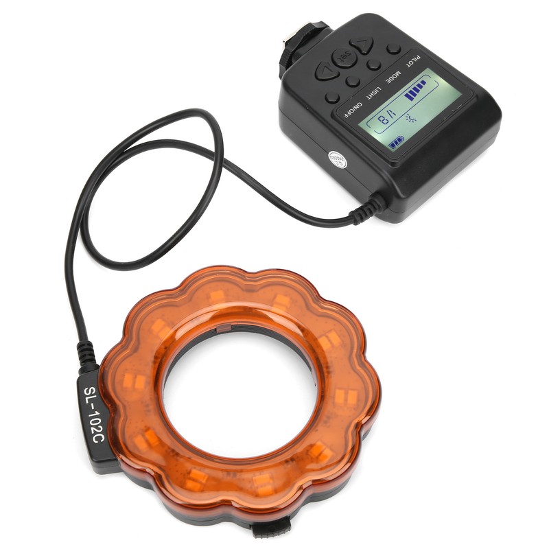 Camera Lens LED Lamp Ring Flash Light with 40.5/52/55/58/62/67/72/77mm Adapter