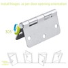 Door Hinge 3 1/2 Inch Interior Door Hinges Satin Nickel