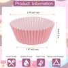 sourcing map 200 Count Cupcake Liners Pink Cupcake Cups Standard