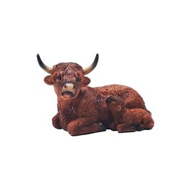 Lesser & Pavey Highland Cow with Calf Ornaments For Gift | Lovely Highland Cow Gifts For Home and Office Decoration | From The Leonardo Collection Animal Ornaments Range -LP72465