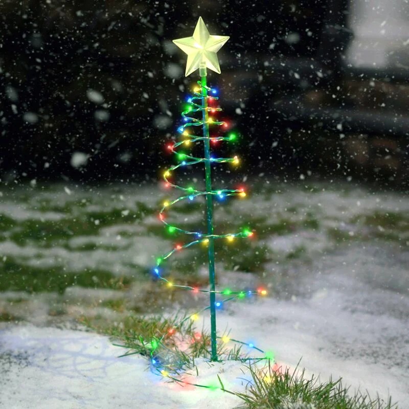 Solar Christmas Tree Light for Outdoor Decor – Waterproof LED