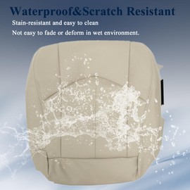 NLQR Front Driver Bottom Replacement Seat Cover Microfiber Leather Tan Compatible with Lexus RX300 1999 2000 2001 2002 2003