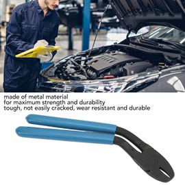 Zerone Handled Ring Pliers, Bent Head Curved Open Angled Removal Install Repair Tool, Suitable for Vehicles Upholstery