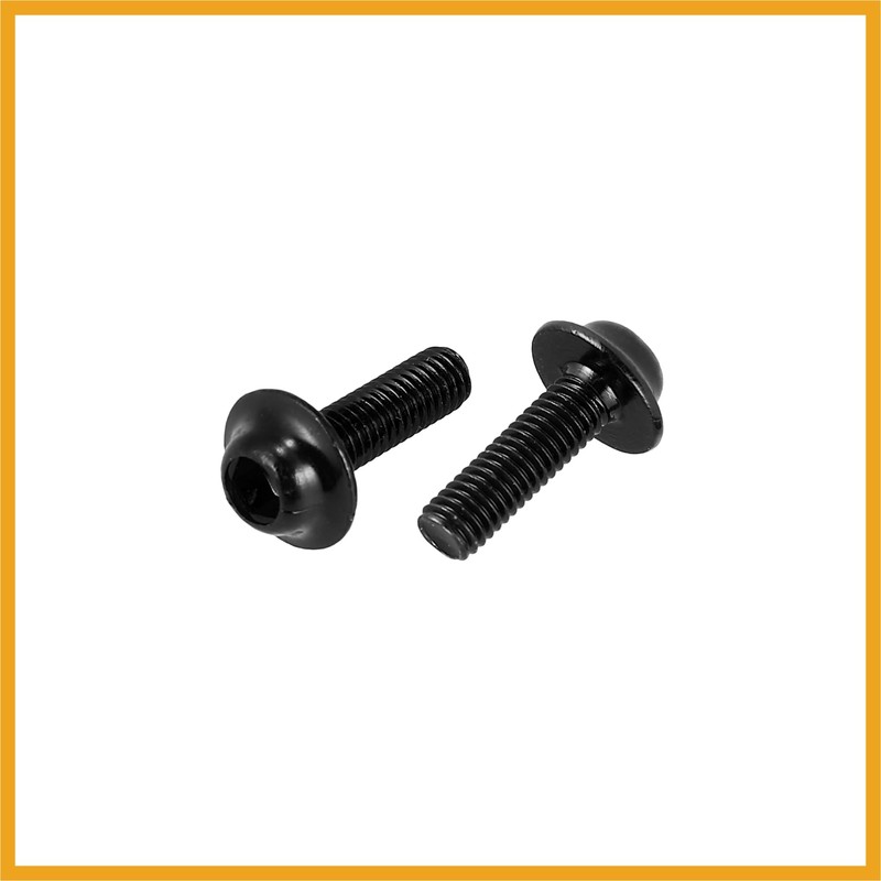 Partuto 10pcs M5 Motorcycle Windscreen Screw Fairing Windscreen Bolt Black