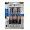 Clip Click Retractable Ball Point Pens, 1.0 mm Black Ink,