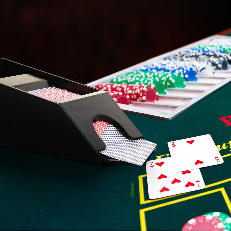 Relaxdays Card Sledge, Card Dispenser with 4 Decks, Blackjack Accessories,