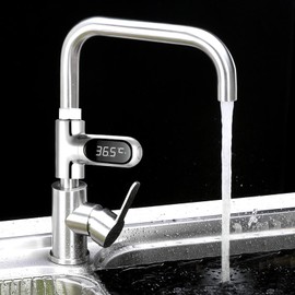 Mingzhe LED Digital Shower Temperature Display 0~100℃ Bath Water Celsius/Fahrenheit Display 360° Rotating Screen for Home Kitchen Bathroom