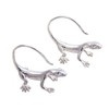 Lizard Reverse Hoop Earrings, Solid Sterling Silver, American Made