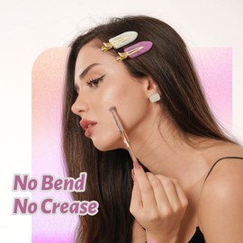 YIERSO 8 Pcs No bend Hair Clips No Crease Hair Clip Duckbill Clips No Dent Creaseless Flat Clip Alligator Hair Barrettes for Makeup Hairstyle Women Girls Accessories (Acrylic Resin-PinkPink)