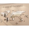 Acrylic Wall Stickers 3D World Map Wall Mirror Sticker for