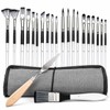 JYN‑ANREN 24Pcs Paint Brush Set, Professional 9 Shapes: Wide Flat,
