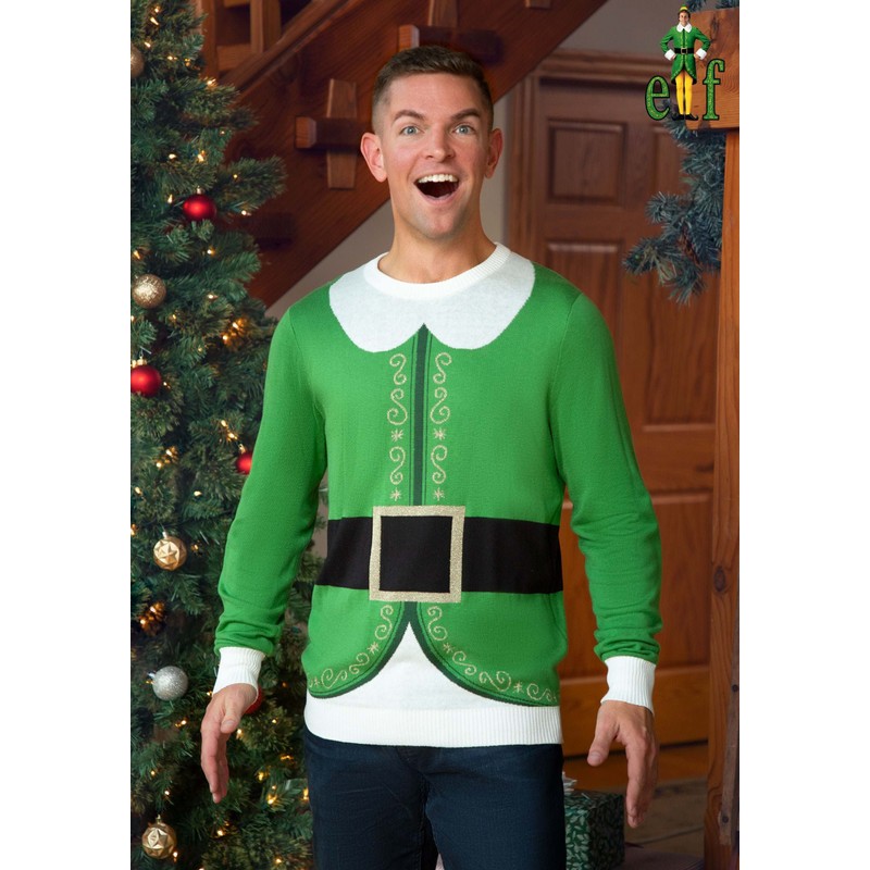 Fun Costumes Adult Buddy the Elf Ugly Christmas Sweater Medium