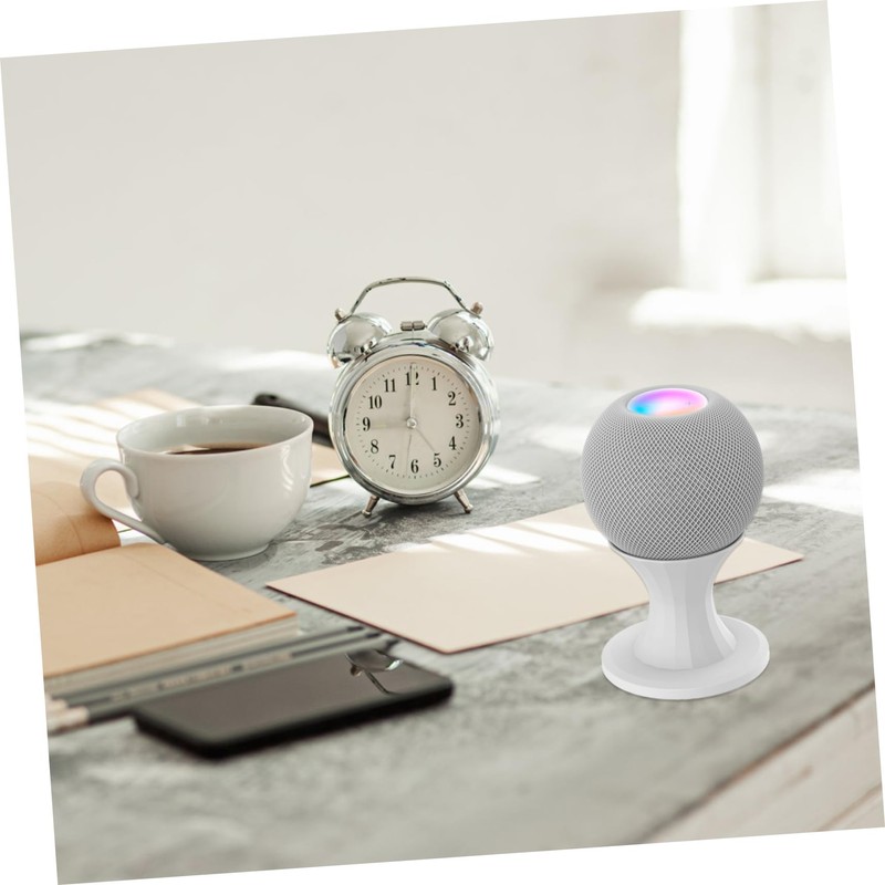 SHOWERORO Speaker Stand for Mini White Tabletop Holder with Wire