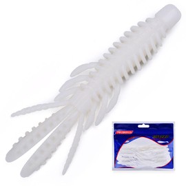 10 Pcs Soft Swimbait Lures, Shrimp Shape Soft Plastic Fishing Lures Kit, Bass Fishing Lure Swim Baits with 5 Color, for Fishing Trout, Crappie, Bass, Redfish, Freshwater, Saltwater