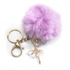 OBEISN Cute Keyring with Ballet Girl Motif and Pink Plush Set, Ideal as a Birthday Gift for Women, as a Gift for Girlfriends, as a Gift for Mothers, Silver3, S