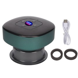 Electric Cupping Massager Machine Smart Heating 6 Levels Suction Rechargeable Vacuum Scraping Cupping Set Green
