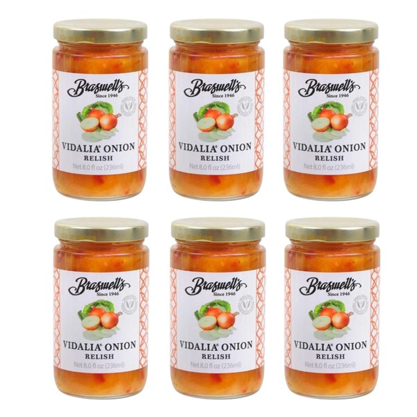 Braswell Vidalia Onion Relish, 8 Ounce (Pack of 6)