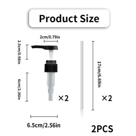 Pack of 2 Pump Dispensers, Dosing Pump, 1 Litre Syrup, Dosing Bottle, Syrup Dispenser, Shampoo Dispenser, Soap Dispenser, Replacement Pump, Reusable Dispenser Pump Bottle, Pump Head for 28/410 Thread