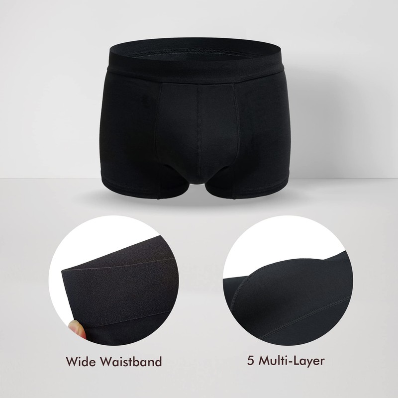 AIRCUTE Washable Urinary Incontinence Underwear for Men, Instant Absorbency, Bladder