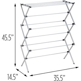 Oversize Collapsible Clothes Drying Rack DRY-09066 Silver, 50 lbs Laundry Guy