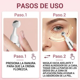 LANEMAY Crema para Ojos con Retinol y Ceramidas - Aplicador de Bola de Masaje 360° - Reduce Ojeras, Bolsas, Hinchazón y Líneas Finas - Hidratante y Aclarante para Mirada Cansada - 15ml