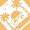 BENECREAT Summer Theme PET Plastic Drawing Templates, 12"x12" Dolphin Sea