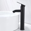 Black Faucet Bathroom G1/2 Stainless Steel Easy Control Matte Black