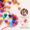 sourcing map 100pcs Orange Acrylic Round Beads 8mm Loose Bead