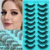Emotao False Eyelashes Natural Cat Eye Lashes Lightweight 10 Pairs