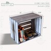 Darla'Studio 66 Antique Gray Stained Rustic Wood Crate