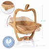 Dimono® Fruit Basket Bamboo Folding Basket, Fruit Bowl, Vegetable Bowl