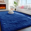 PAGISOFE 6x9 Navy Blue Rug Fluffy Shag Machine Washable Large