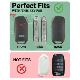 Joouheax for Kia Key Fob Cover with Key Chain, Soft TPU Car Key Fob Case Shell for Kia Soul Forte Telluride K5 Seltos EV6 Niro NIRO Stinger K900 Sportage Sorento, Purple