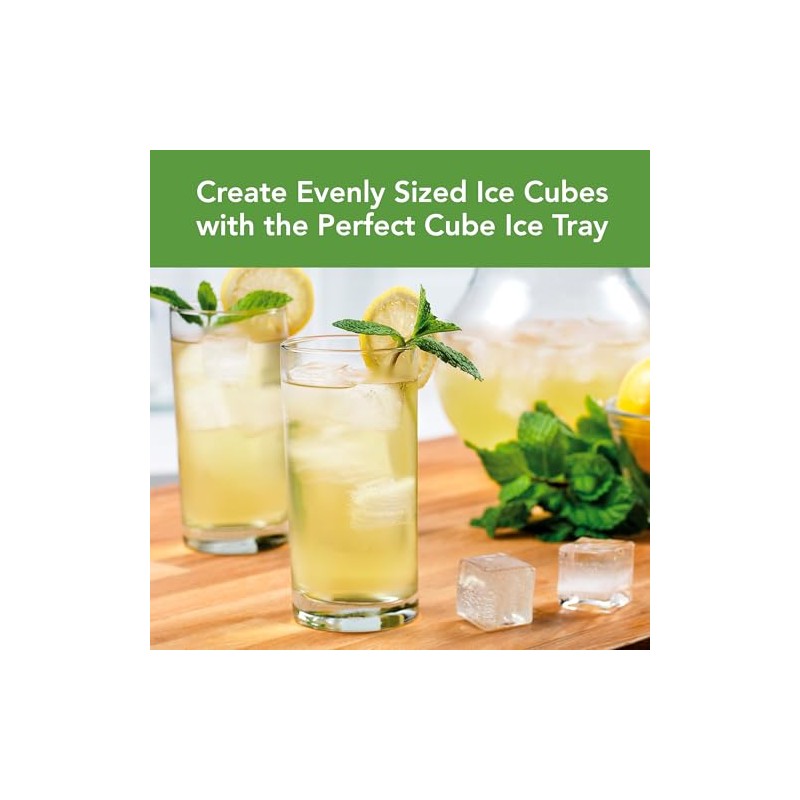 Tovolo Perfect Cube - Juego de 2 charolas para hielo,