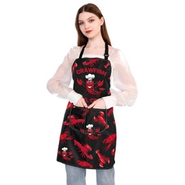 BDPWSS Funny Crawfish Boil Apron Crawfish Boil Party Supplies Cajun Festival Crawfish Crew Gift Crawfish Boil Crew Apron (Crawfish crew apron)
