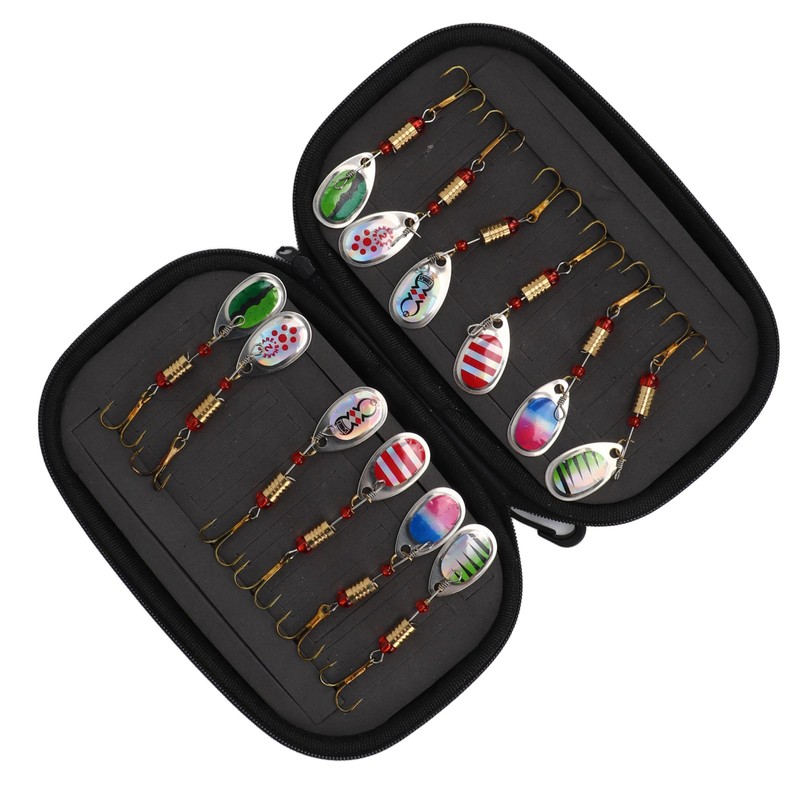 12Pcs Trout Lure Flashing Sequin Efficient Stainless Steel Bass Fishing