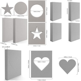 8PCS Stamping Foam Heart Circle Star Cut Stamping Foam Reusable Moldable Foam Blocks To Create Reverse Stamped Background Blending Foam Bolcks For Scrapbooking Paper Crafting Card Making Album Decor