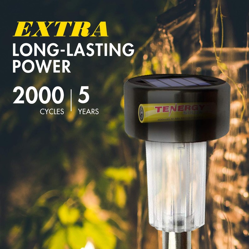 Tenergy Solla AAA Rechargeable NiMH Battery, 600mAh Solar Batteries for